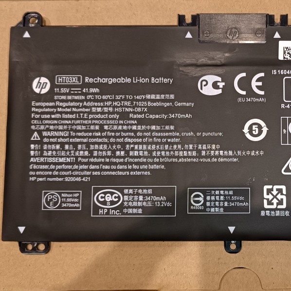 Baterai HP 14s-cf2508tu 14s-cf1046tu 14s-cf1051tu 14s-cf1047tu 14s-cf0130tu HT03XL