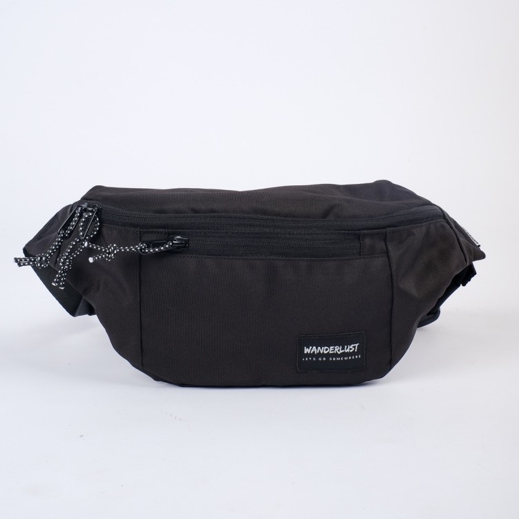 HOT Wanderlust - Tas Selempang Waistbag Fannypack - Zurich - Black