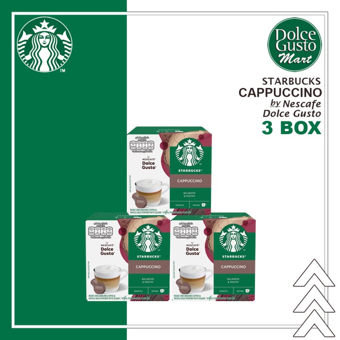 

Starbucks Capsule By Nescafe Dolce Gusto Cappuccino 3 Box (3 x 12 Cap)