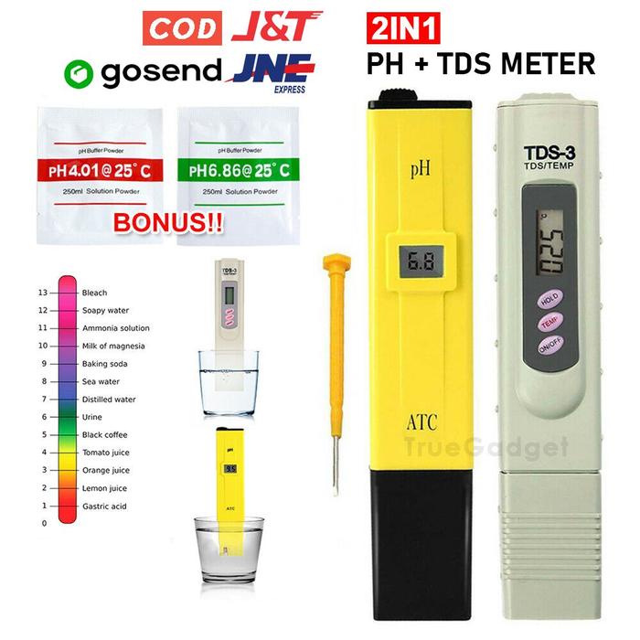 Terlaris Alat Ukur PH Air Minum Terbaik Digital / Paket Alat Cek PH Air dan TDS Meter SALE