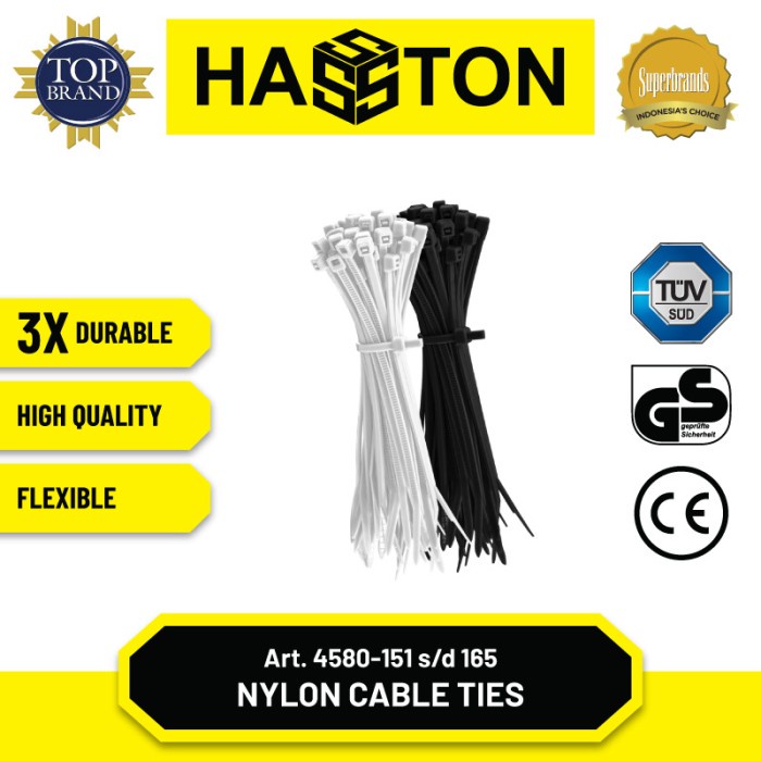PROMO Hasston Nylon Cable Ties 5x400 mm / Kabel Tis Hitam (4580-155)