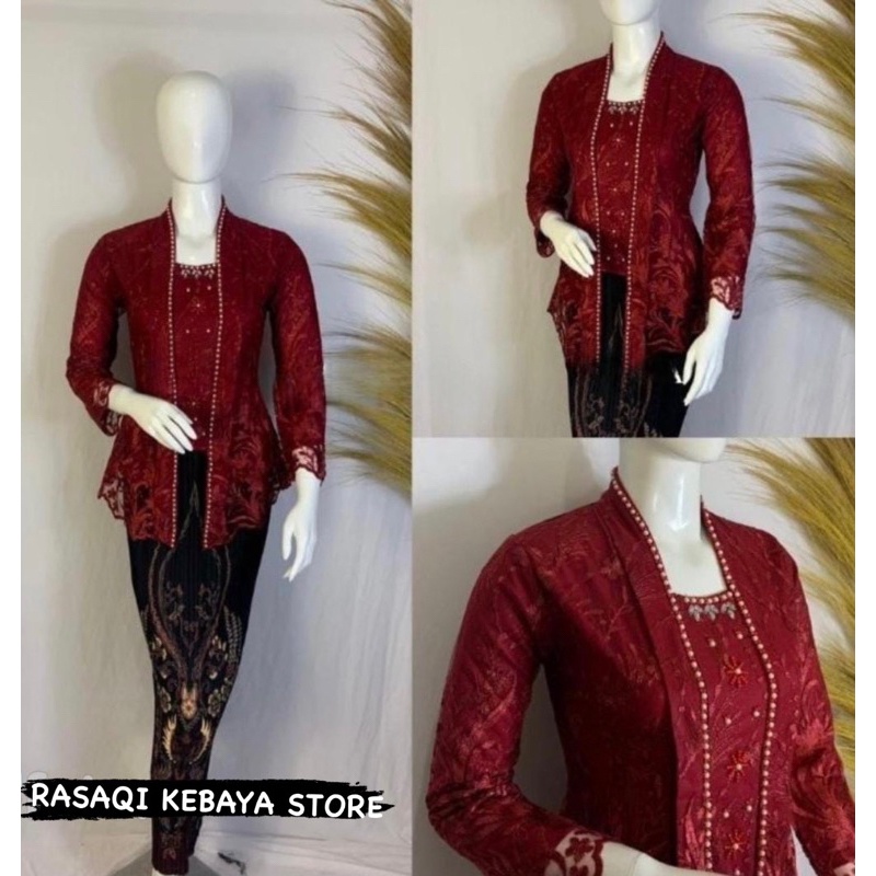(BISA COD)Kebaya Tunik kutu baru payet by rasaqi kebaya Tunik Tulle / Kebaya Modern / Kebaya tile