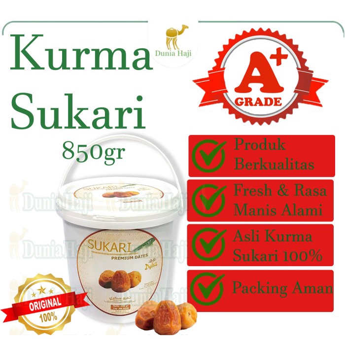 

Kurma Sukari Ember Al-Qossim 850GR Basah Premium Saudi Dates Al QASSIM