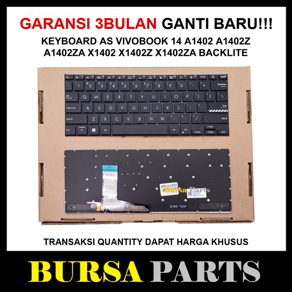 Keyboard Asus Vivobook 14 a1402 a1402z a1402za x1402 x1402z x1402za Backlite