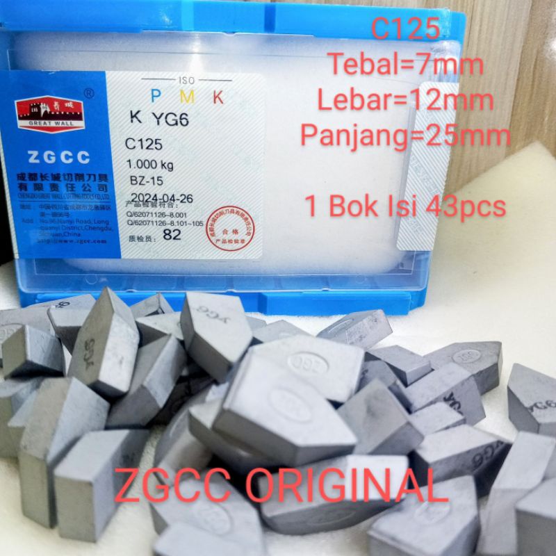 HJK WIDIA YG6 C125 eceran original ZGCC mata pisau bubut betel YG 6 C 125 & bor sumur tembus batu