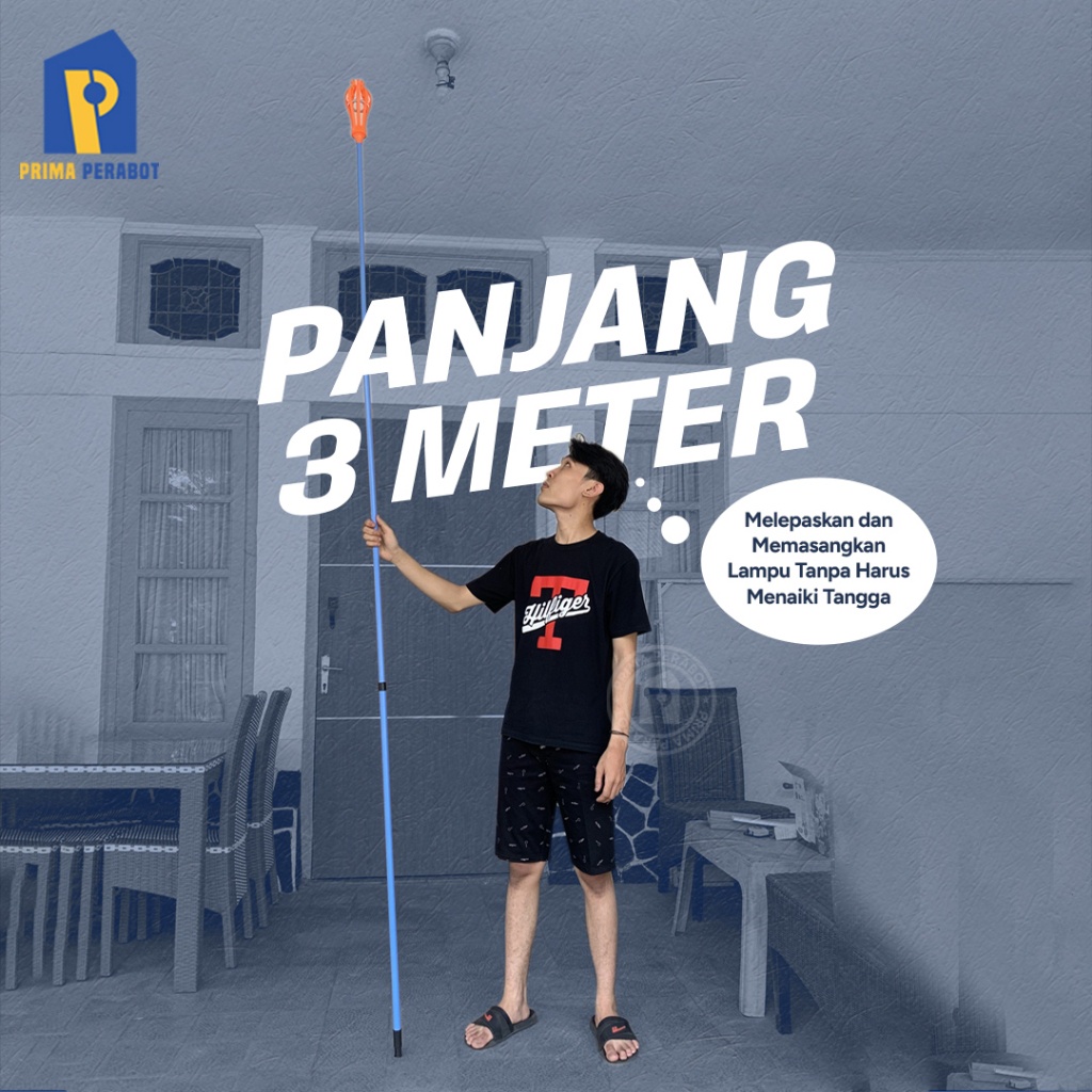 Hjk Stik Lampu 2-3 meter Tongkat Pemasang Lampu HOKISUN