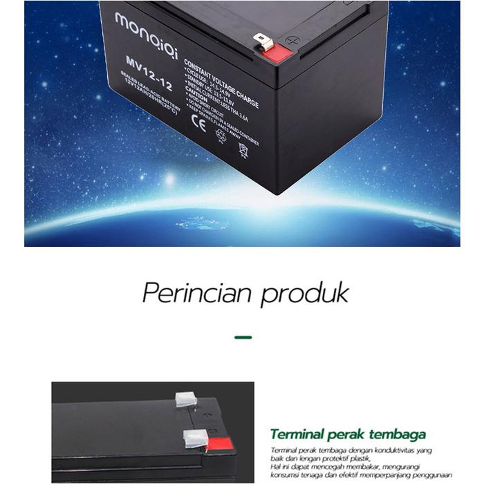 Aki 12V 8AH 12v 12ah Kering Genset Aki UPS SMT Baterai UPS Batere Emergency aki kering ups aki