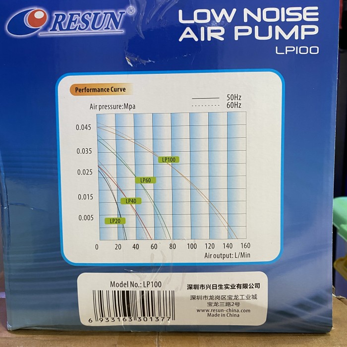 RESUN AIR PUMP LP100 pompa aerator oksigen