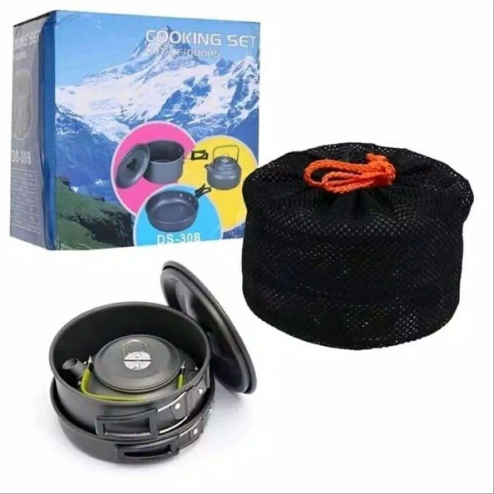 Eiger Aoki - Alat Masak Camping Cooking Set Ds 308 Teko Paket Panci