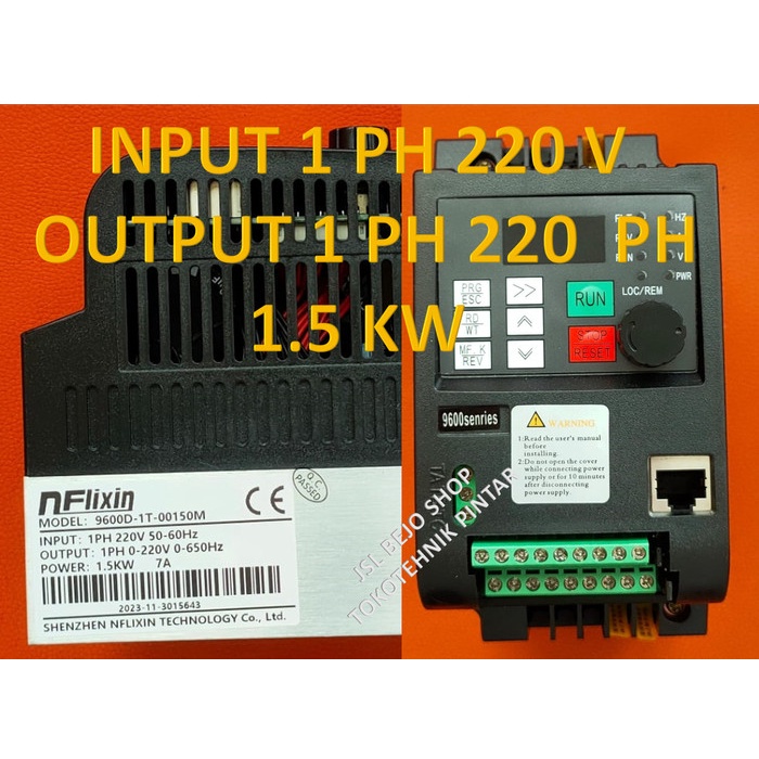 Inverter VFD AT2 Input 1 Ph 220v Output 1 Ph 220 V For Motor Dinamo 1