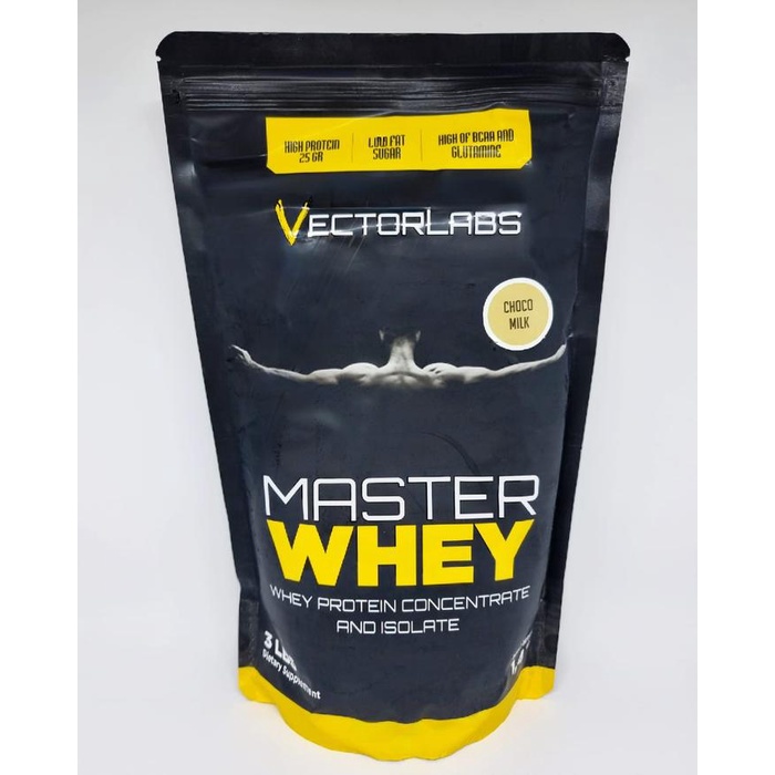 Master Whey Vectorlabs 3 lbs lb Vector Labs Lab 3lbs 3lb Vectorlab Protein Syntha 6 Evolene M1