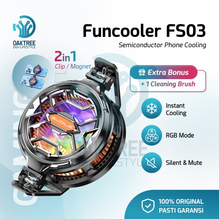 Oaktree Funcooler Fs03 Fan Cooler Hp Pendingin Hp Tablet Cooling Fan