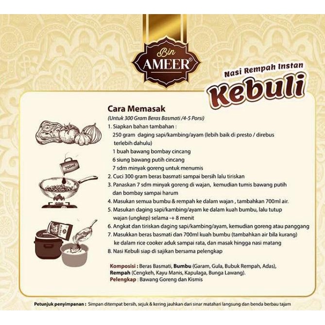 

terbaru !!! nasi kebuli instan bin ameer, nasi kebuli instan paket lengkap, nasi kebuli ameer, nasi