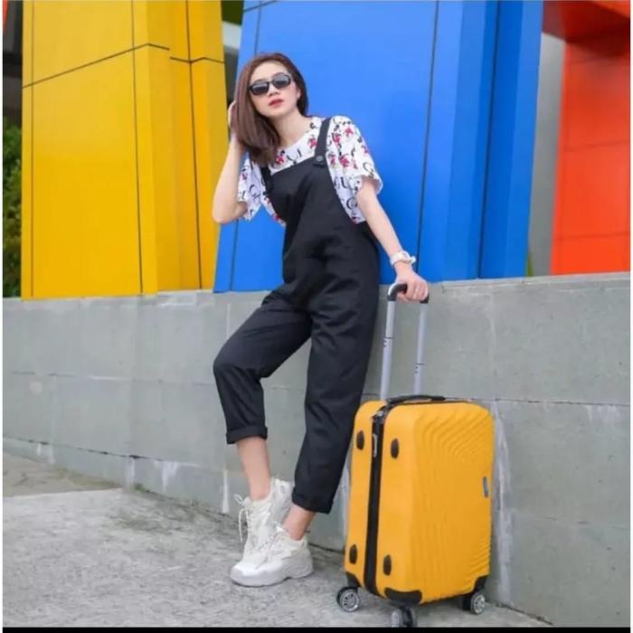 TERJAMIN Flow Overall Jumpsuit Wanita Baju Kodok Wanita Pakaian Wanita katun polos Jumbo