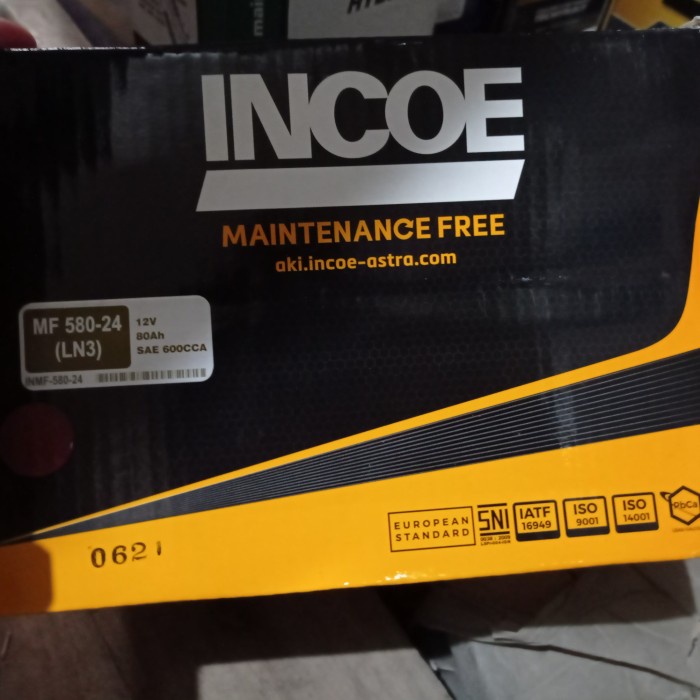 AKI MOBIL INCOE MF TYPE 58024 12 VOLT 80 AMPER