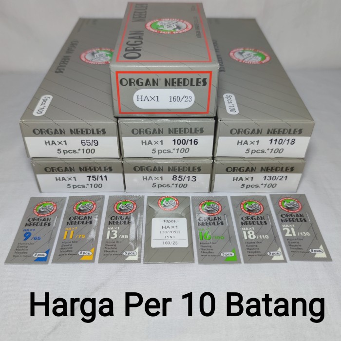 

HA X 1 Organ Needles Japan Jarum Mesin Jahit Kecil Tradisional