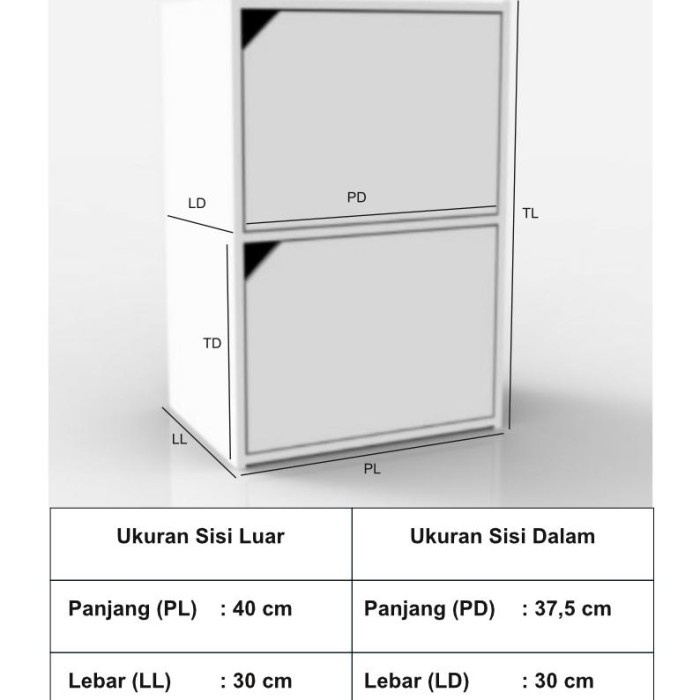 RAK LEMARI BUKU ANAK SUSUN 2 TINGKAT TUTUP PINTU SERBAGUNA MINIMALIS :)