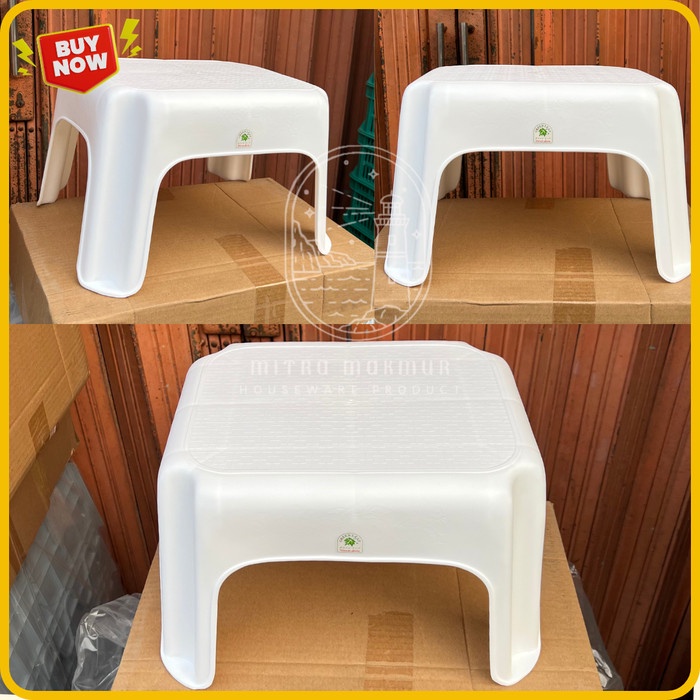 BANGKU JONGKOK PLASTIK MEJA NGAJI GREEN LEAF :)