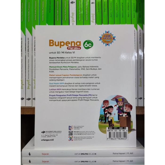 

SALE !!! BUKU BUPENA MERDEKA VOLUME 6C KELAS 6 SD KURIKULUM MERDEKA ERLANGGA READYY