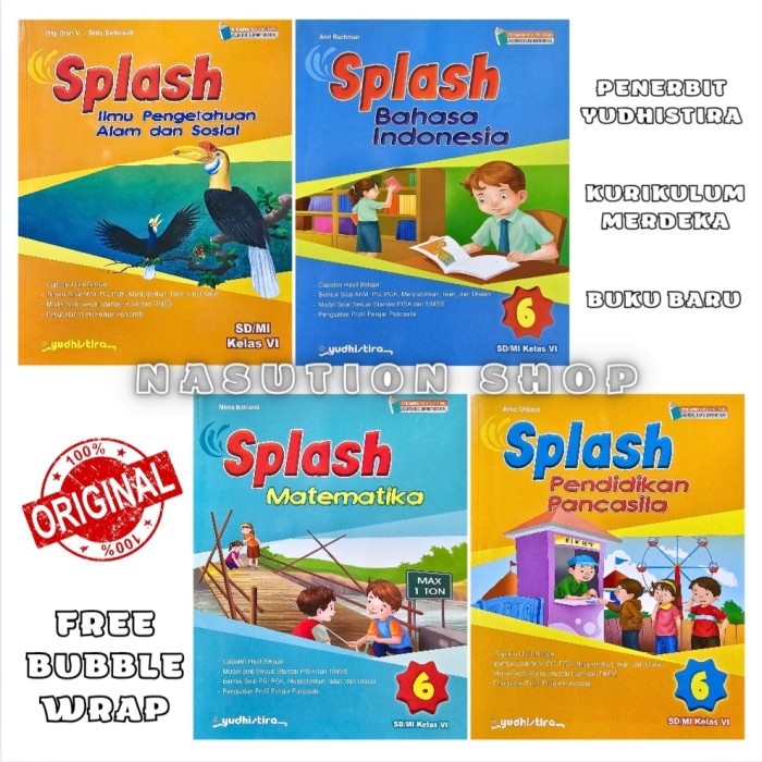 

SALE !!! BUKU SPLASH KELAS 6 SD/MI PENERBIT YUDHISTIRA KURIKULUM MERDEKA KURMER READYY
