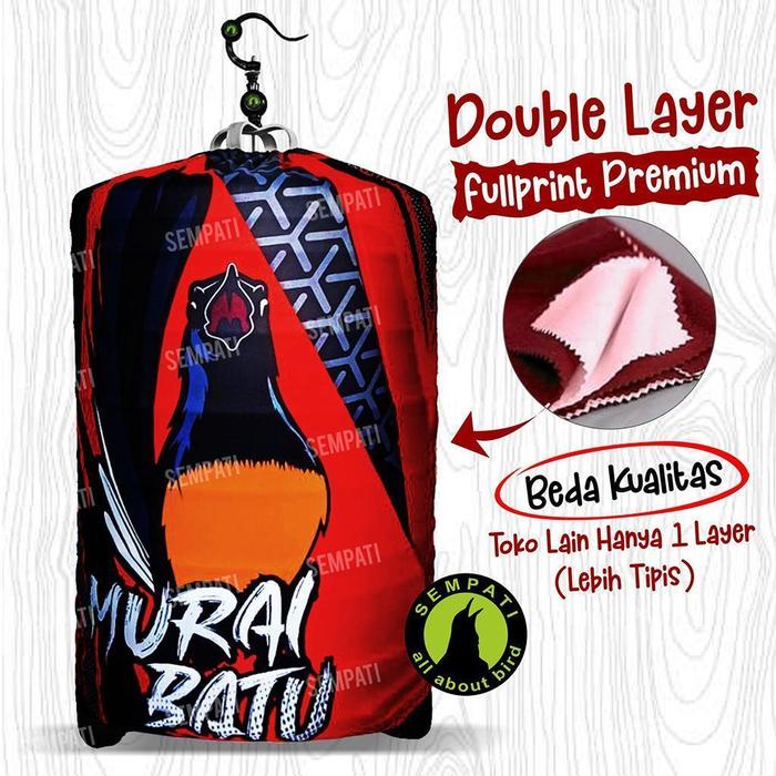 SEMPATI Krodong Sangkar Murai No 1 Bahan Jersey Preum Fullprint Design Motif Burung Murai Kerodong