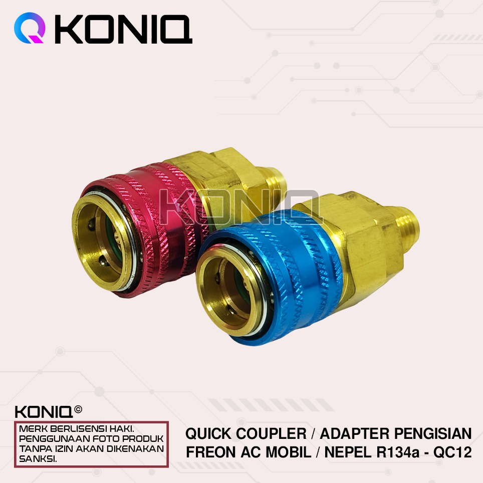 New Adapter Quick Coupler Ac Mobil R134A / Adaptor Ac Mobil R134A / Qc12 Ready