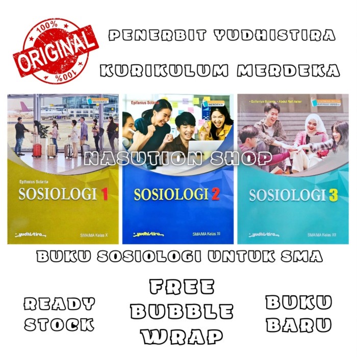 

SALE !!! BUKU SOSIOLOGI KELAS 1 2 3 / 10 11 12 SMA YUDHISTIRA KURIKULUM MERDEKA ORIGINAL READYY