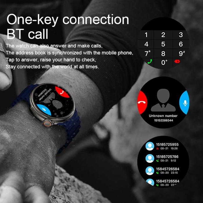 terbaru  smartwatch z78 ultra amoled studiowatch nfc support android & ios bluetooth chipset