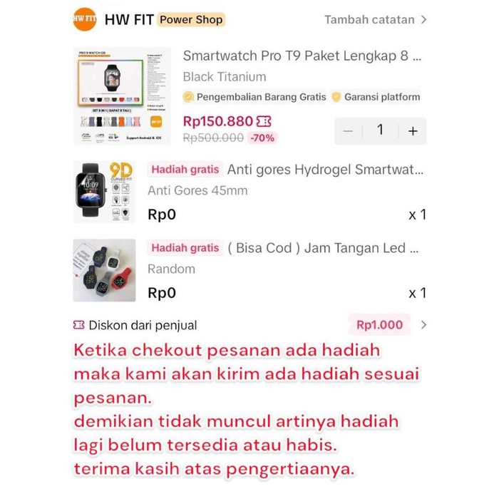 terbaru  smartwatch pro t9 paket lengkap 8 tali jam layar ready