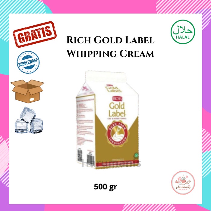 

Ready Stok" Rich'S Rich Gold Label Whipping Cream 500Gr