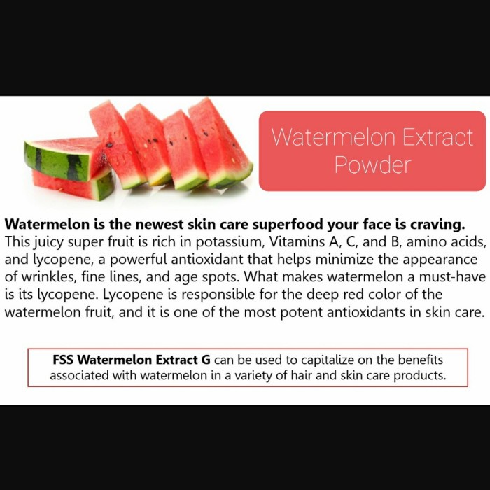 

Ready Stok" Watermelon Extract Powder 25G/Raw Materials