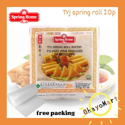 

Ready Stok" Tyj Spring Roll Pastry / Kulit Lumpia/ Spring Roll Skins 20Sheets 275G