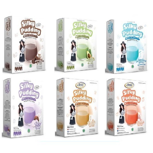 

Ready Stok" Puding Silky Puding Bertekstur Lembut Kemasan Box 155 Gram (5.47Oz) Gram Dan Sachet