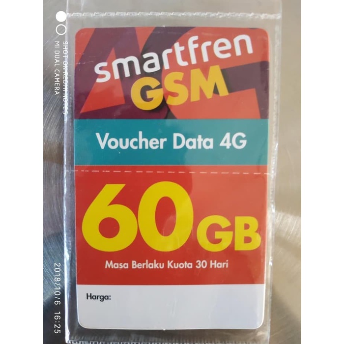 Voucher Paket Data Internet Smartfren 4G Kuota 60GB untuk 30 HARI TERLARIS/TERMURAH/TERPOPULER
