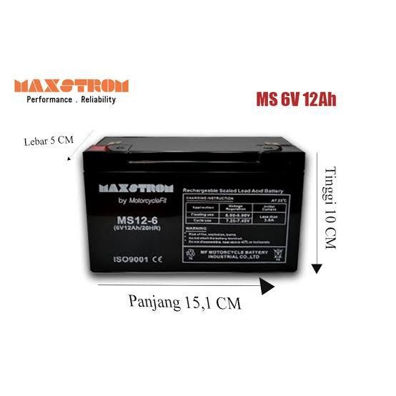 Aki 6v 12ah 6v12ah 6 v 12 ah MF aki kering VRLA