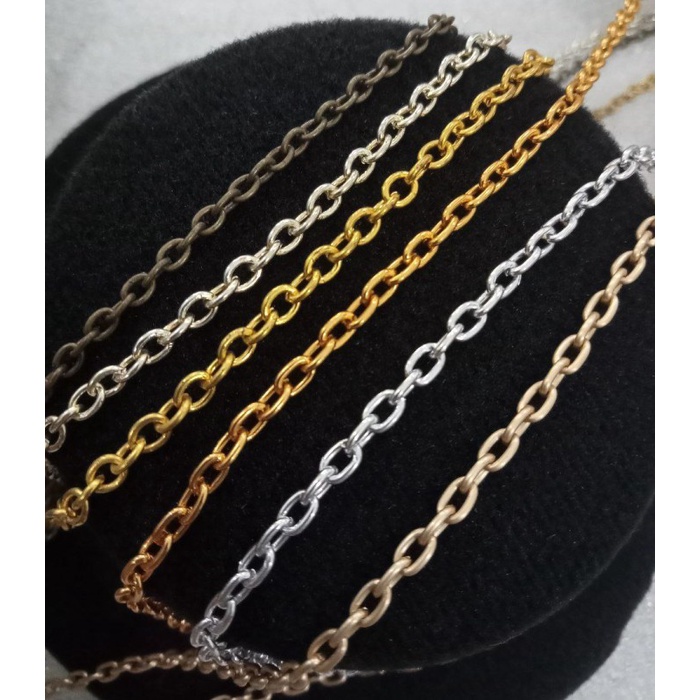

] Rantai 2mm / Tali Rantai Kalung , Gelang