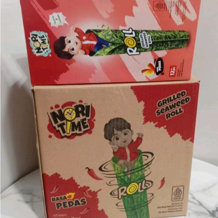 

HARGA KAGET NORI TIME ROL DENGAN 4 VARIAN RASA (1 DUS 6 BOX @12 PCS) HALAL BPOM Seaweed