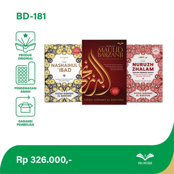

Diskon Bd-182 Paket 4 Sejarah Islam Syarah Maulid Barzanji, Nashaihul Ibad Dan Nuruzh Zhalam Packing