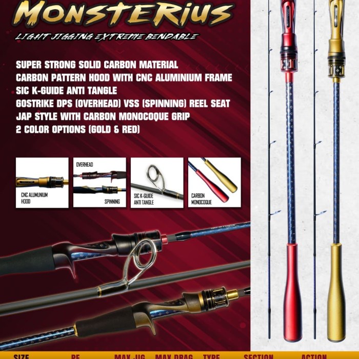 READY STOK JORAN VERSUS MONSTERIUS SPINNING DAN OH READYY