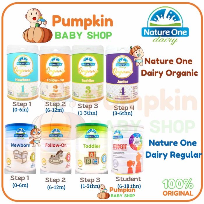 Nature One Dairy Organic Formula Milk Step 1-4 / nature One Dairy Milk