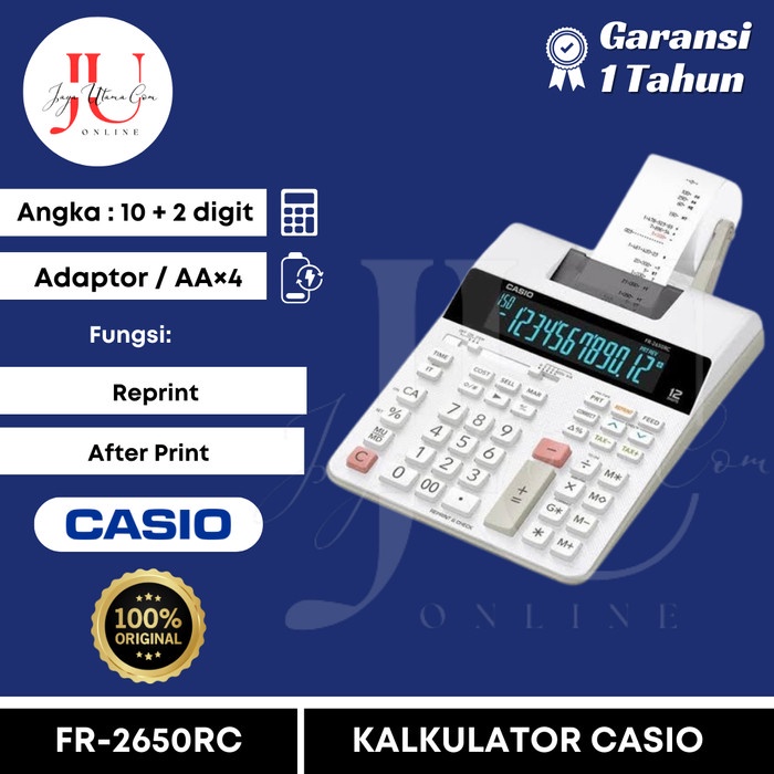

Casio FR-2650RC Printing Calculator Original TERLARIS/TERMURAH/TERPOPULER