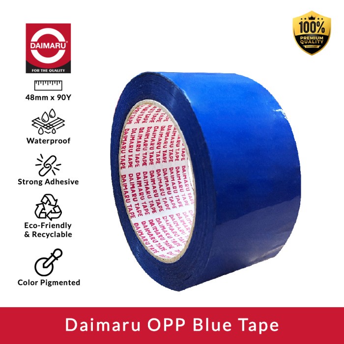 

Daimaru OPP Tape Blue Color 48mm x 90 Yard Lakban Plastik Biru