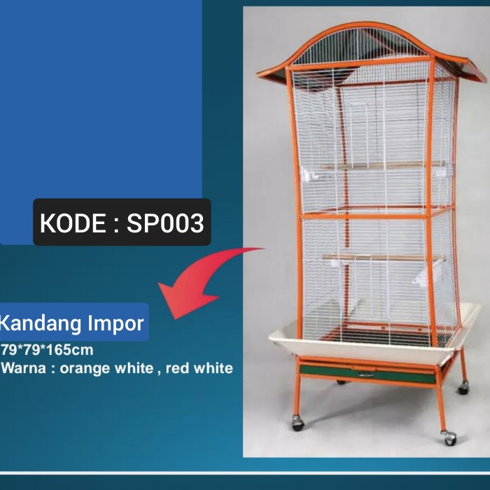 Kandang Import untuk Burung Kecil Kenari Fin Parkit Lovebird Perkici Falk Betet Nuri Conure dll