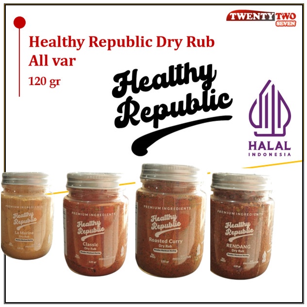 

STOK TERBATAS Healthy Republic Dry Rub Bumbu Marinasi 120 gr
