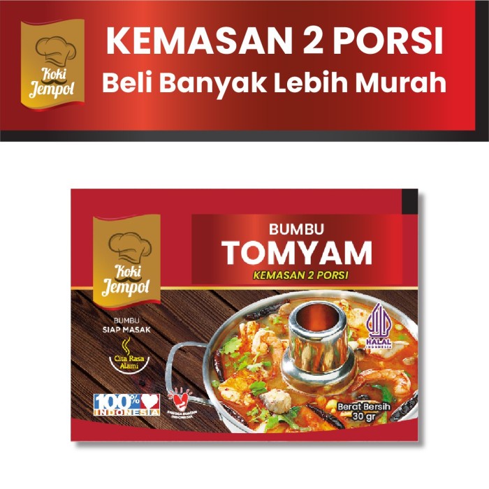 

EKSLUSIF Bumbu Tomyam Perencah Tom Yum Koki Jempol Grosir (2 porsi)