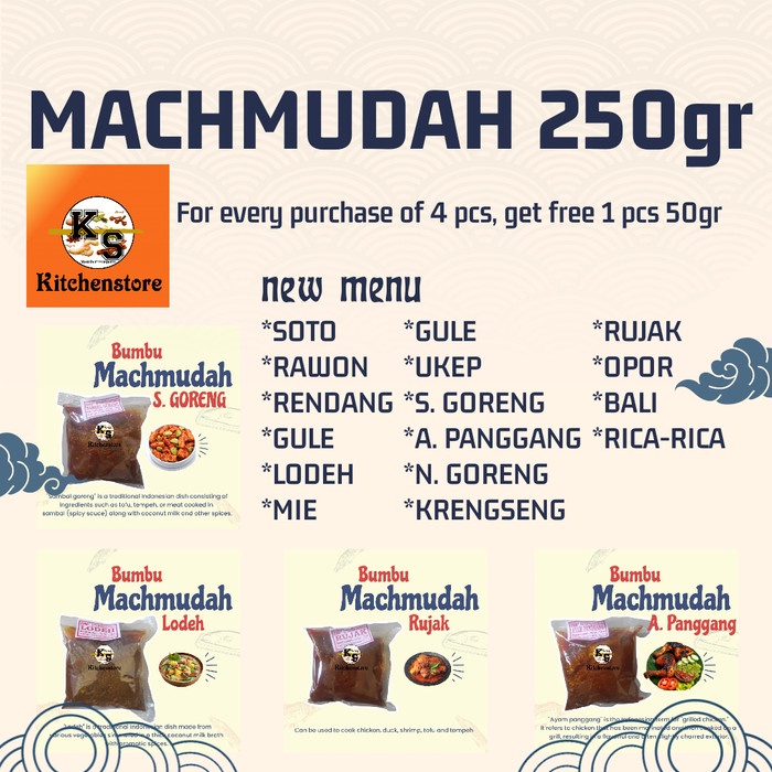 

NEW Bumbu Masak Machmudah putat 250gr murah