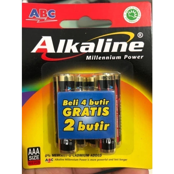 Baterai/Batre/Battery/Batre ALKALINE ABC AAA ISI 6 (KECIL)