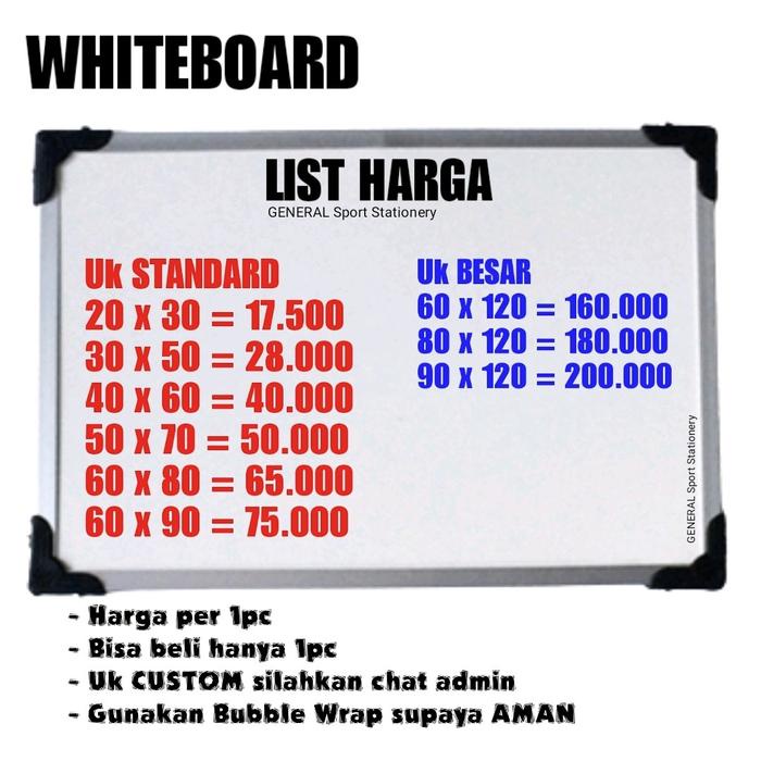 

JTTOP" PAPAN TULIS / WHITEBOARD 20X30