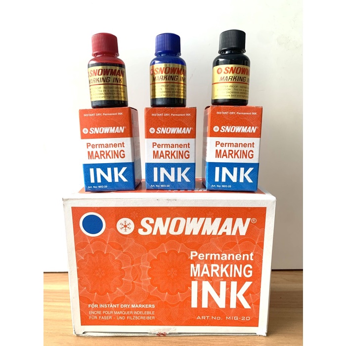 

JTTOP" ISI ULANG TINTA PERMANEN / REFILL INK SPIDOL SNOWMAN PERMANEN MARKING
