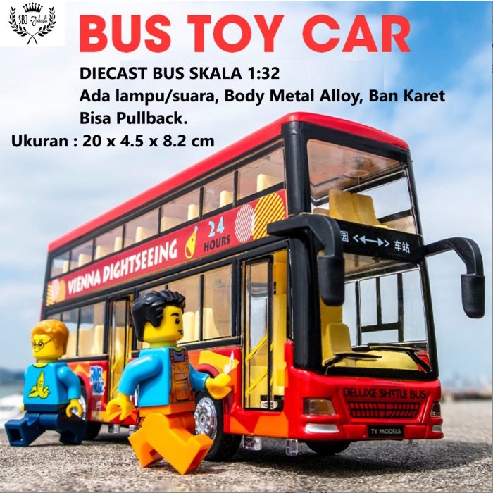 SALE  DIECAST BUS DOUBLE DECKER LONDONERS BUS HONGKONG BUS PARIWISATA SKALA 1:32 METAL ALLOY